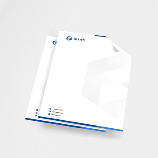 500 hojas membretadas 2 tintas opalina